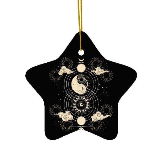 Astrology Magic Boho Tarot Card Ceramic Ornaments