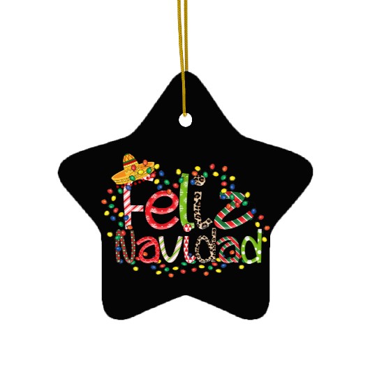 Feliz Navidad Song Christmas Merry Christmas Ceramic Ornaments
