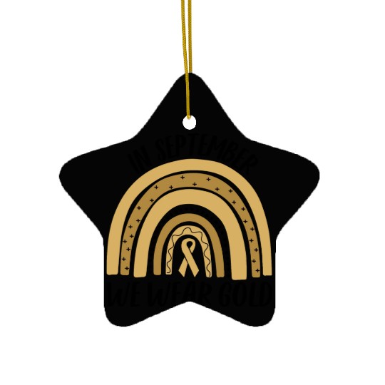 Childhood Cancer Awareness In September We Wear Go Ceramic Ornaments