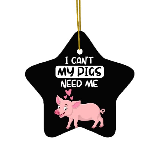 Farm Animal Piglet Farmer Funny Gift Pig Ceramic Ornaments