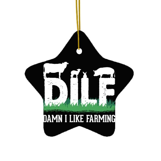 Farmer Adult Humor Agriculture Ceramic Ornaments