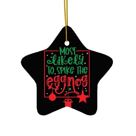 Xmas Quote, Funny Christmas Quote, Santa Claus Ceramic Ornaments