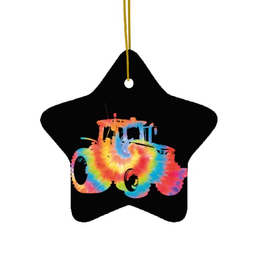 Farming Farmer Tie Dye 80s 90s Ceramic Ornaments