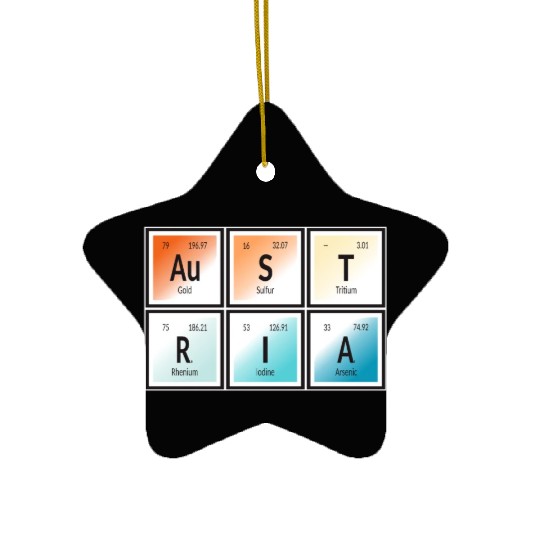 Austria | Periodic Table of Elements Ceramic Ornaments