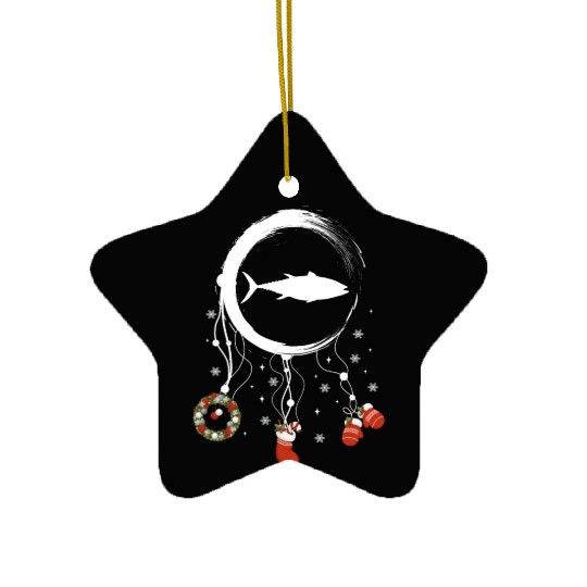 Winter dreamcatcher Christmas Tuna Ceramic Ornaments
