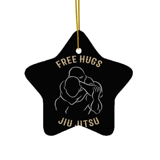 Jiu Jitsu Free Hugs Jujitsu Bjj Mma Ceramic Ornaments