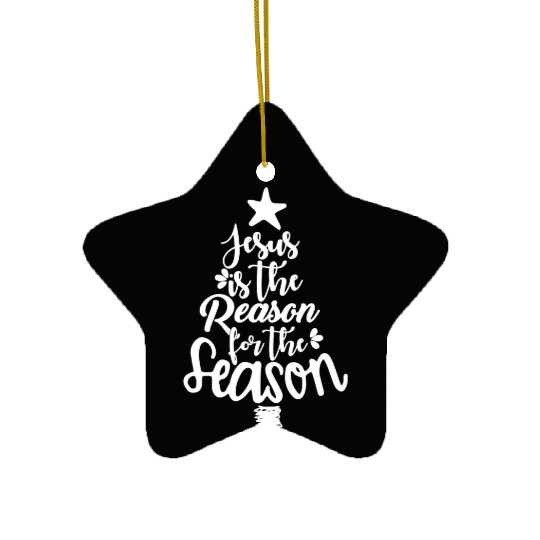 Jesus Is The Reason For The Season Christmas Ceramic Ornaments