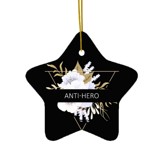 Anti-Hero Flower Text Gift Music Fan Lover Ceramic Ornaments