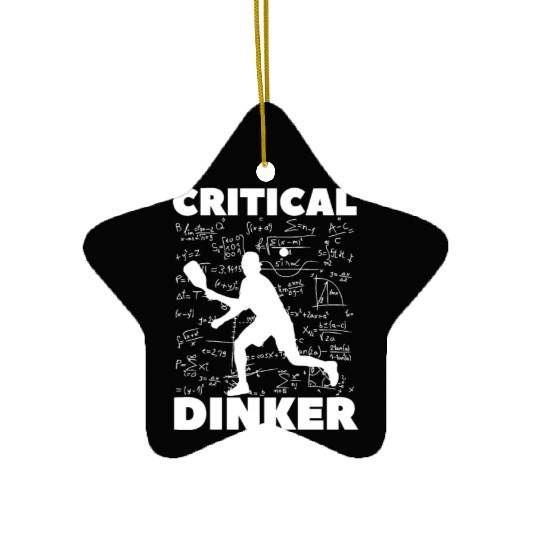 Pickleball Critical Dinker, Funny Pickle Ball. Ceramic Ornaments