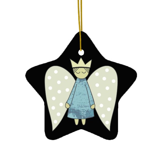 The Flight of the Christmas Angel Ceramic Ornaments