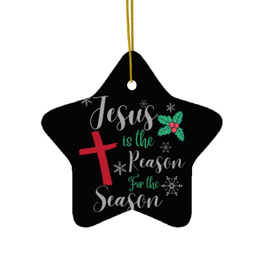 Jesus Is The Reason For The Season Ceramic Ornaments