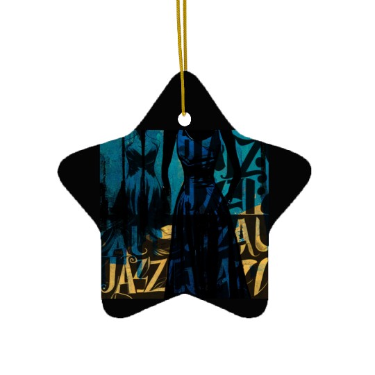 Jazz girls, jazz painting with beautiful girls, in Ceramic Ornaments