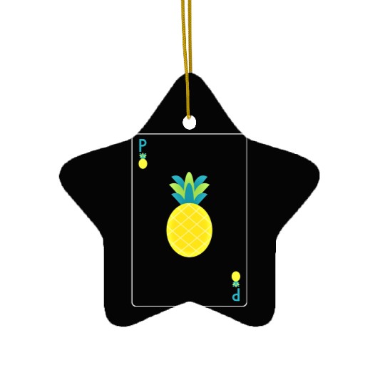 Open Faced Chinese Poker Pineapple Ceramic Ornaments