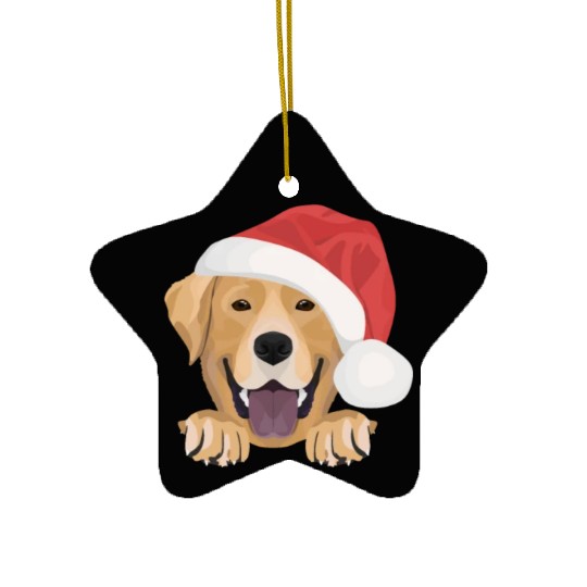 Labrador Merry Christmas Ceramic Ornaments