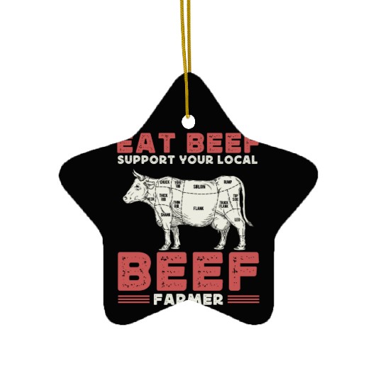 Cattle Farming Agriculture Beef Lover Ceramic Ornaments