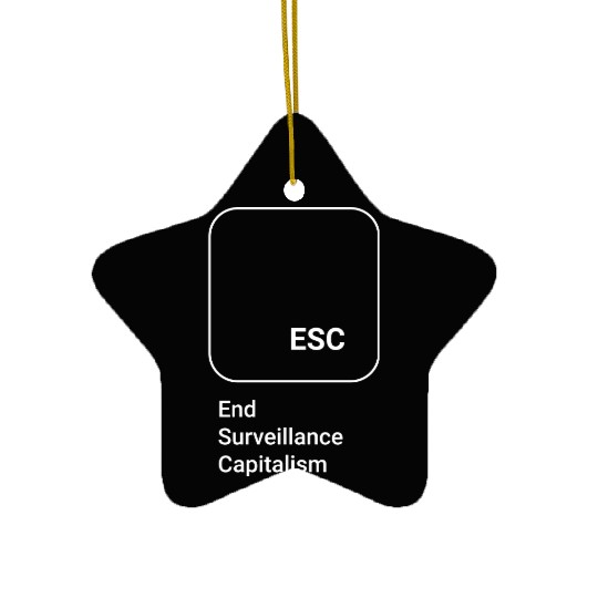 ESC - End Surveillance Capitalism Ceramic Ornaments