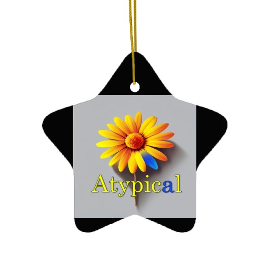 Colorful flower, atypical or neurodivergent Ceramic Ornaments