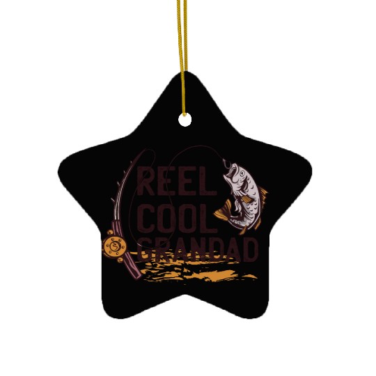 Reel cool Grandad Reel cool Grandad inspiration st Ceramic Ornaments