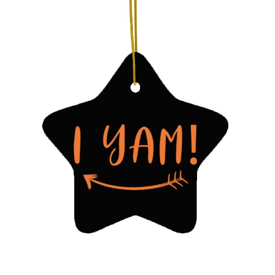 I Yam | She's My Sweet Potato Ceramic Ornaments