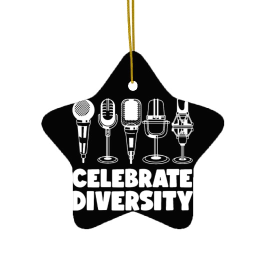 Karaoke Singer Microphone Vocalist Ceramic Ornaments