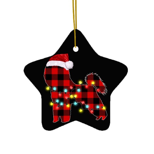 Bichon Frise Christmas Dog Lover Pajamas Ceramic Ornaments