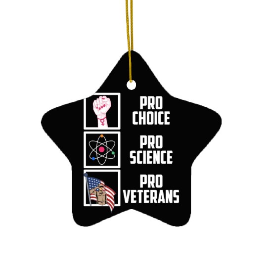 Pro Choice Pro Science Pro Veterans Liberal Democr Ceramic Ornaments