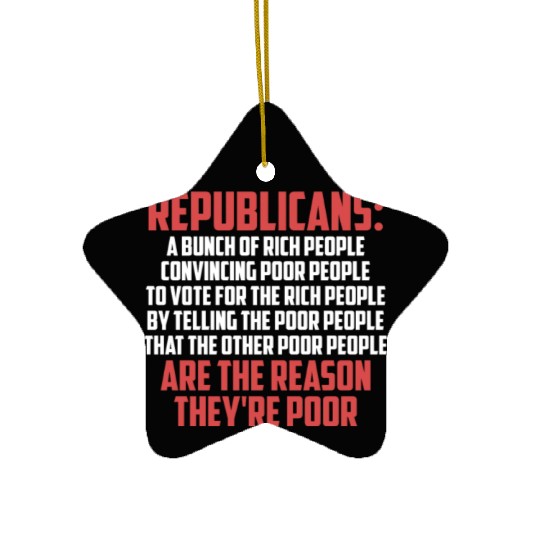 Anti Republicans Definition - Democrat Liberal Ceramic Ornaments