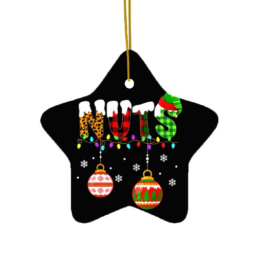 Funny Chest Nuts Couples Christmas Chestnuts Xmas Ceramic Ornaments