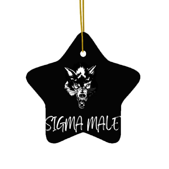 Lone Wolf Sigmamale Alfa Male Ceramic Ornaments
