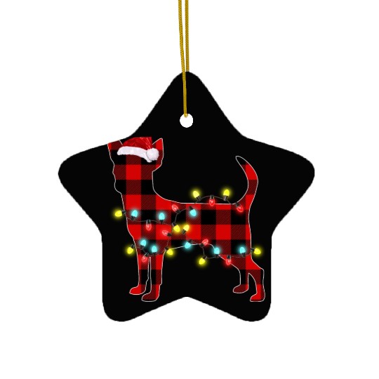 Chihuahua Christmas Dog Lover Pajamas Ceramic Ornaments