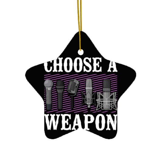 Karaoke Singer Microphone Vocalist Ceramic Ornaments