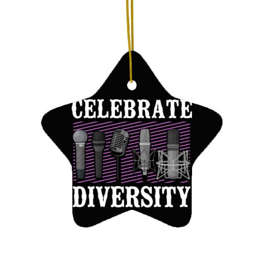 Karaoke Singer Microphone Vocalist Ceramic Ornaments