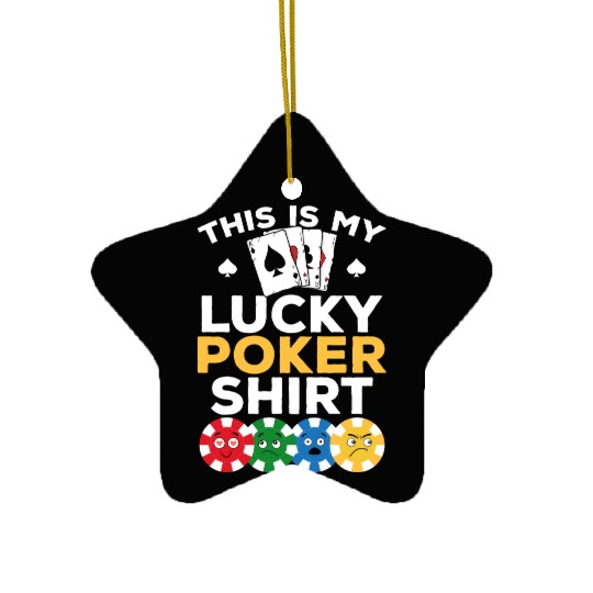 Poker Player - This Is My Lucky Poker Ceramic Ornaments - Poke