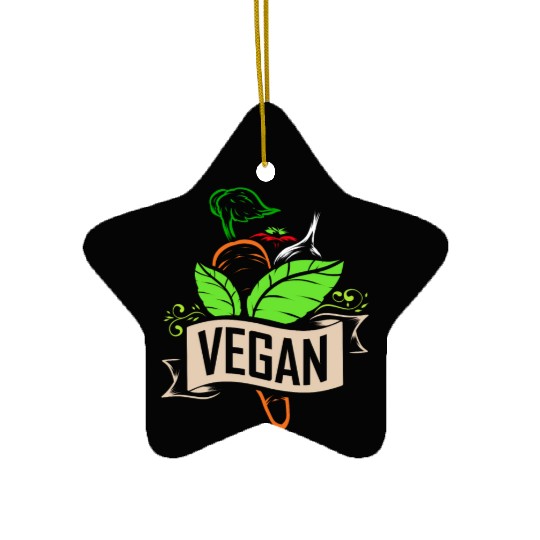 Carrot, Onion And Tomato Logo For Vegetarians And Ceramic Ornaments