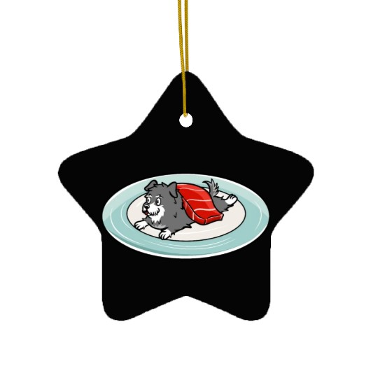 Schnauzer Nigiri Sushi Ceramic Ornaments