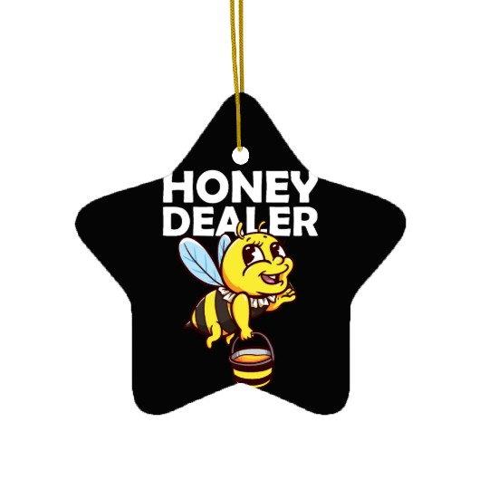 Honey Dealer Bee Honeycomb Farmer Beekeeper Beehiv Ceramic Ornaments