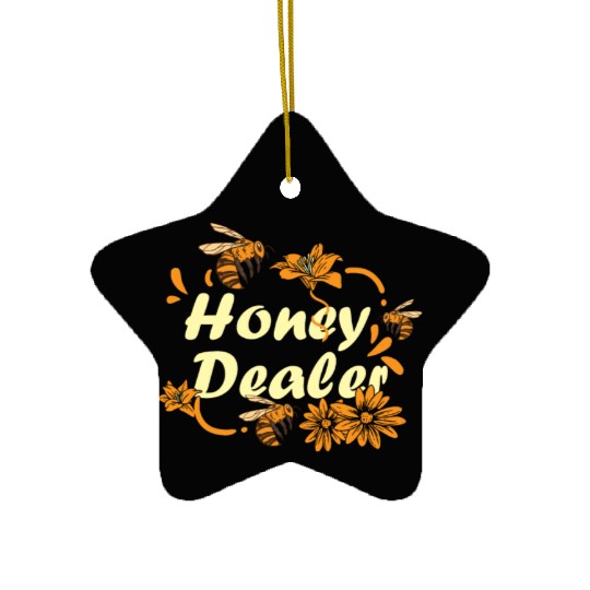 Honey Dealer Bee Honeycomb Farmer Beekeeper Beehiv Ceramic Ornaments