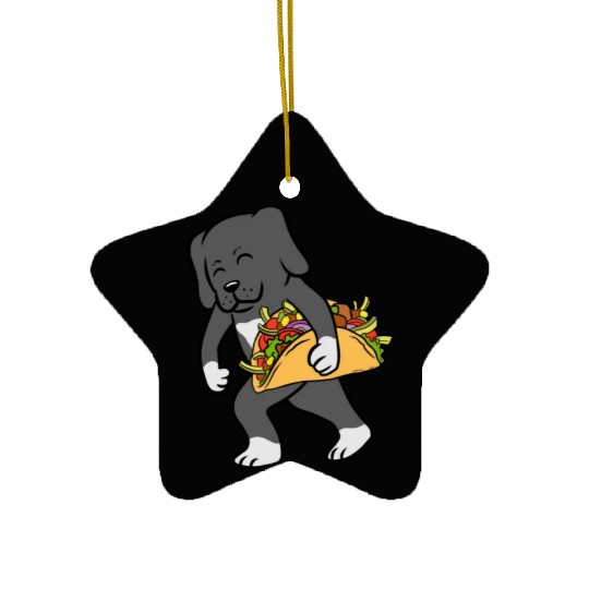 Great Dane Taco Lover Ceramic Ornaments