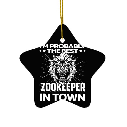 Zookeeper Lion Ceramic Ornaments