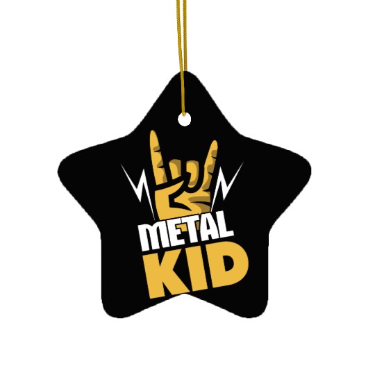 Rock Sign Rocker Hand Metal Kid Metal Lover Ceramic Ornaments
