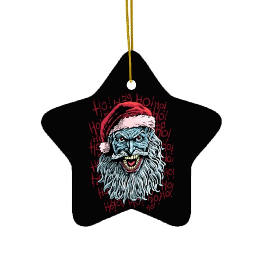 bad santa Ceramic Ornaments