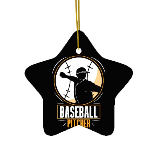 Baseball Pitcher Hobby Player Sayings Ceramic Ornaments