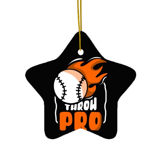 Throw Pro Baseball Pitcher Hobby Player Sayings Ceramic Ornaments