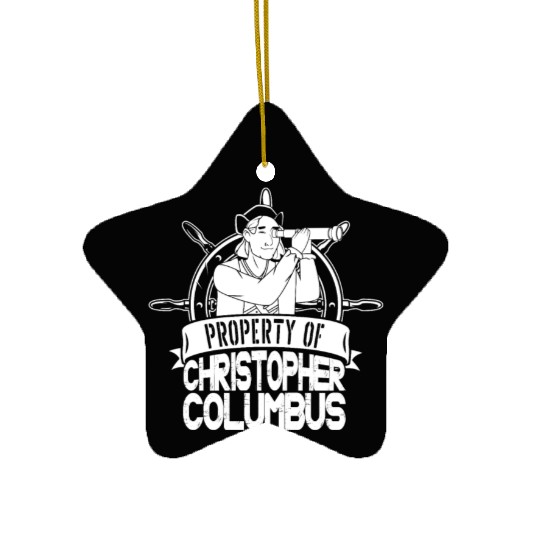 Columbus Day 1492 Helm Telescope Ceramic Ornaments