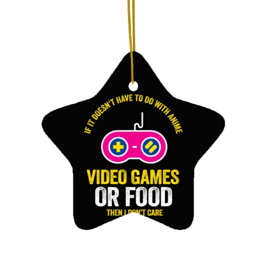 Anime Manga Video Game Controller Or Food Then I Ceramic Ornaments
