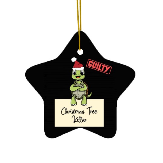 turtle christmas funny prison Ceramic Ornaments