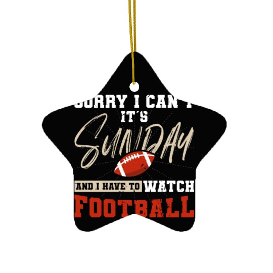 American Football Sunday Football Player Sport Fan Ceramic Ornaments