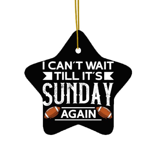 American Football Sunday Football Player Sport Fan Ceramic Ornaments