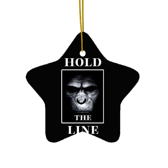 APE Monkey Face "Hold the Line" Ceramic Ornaments
