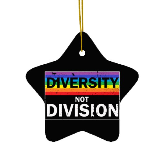 Diversity not Division Peace Love Inclusionn Human Ceramic Ornaments